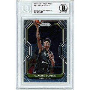 Candice Dupree Signed 2021 Panini Prizm WNBA Basketball Card Beckett Autographed